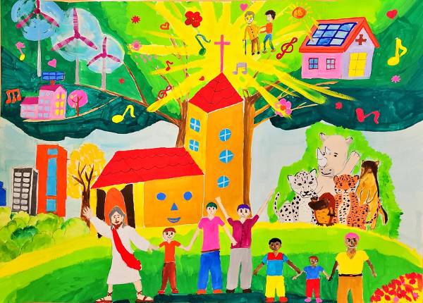 최우수상에 선정된 작품. 전예준의 ‘모든 것의 뿌리가 되어 열매 맺는 교회’