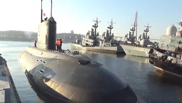 러시아 태평양함대 소속 잠수함 '마가단' [러시아 국방부 자료 동영상 캡처]
