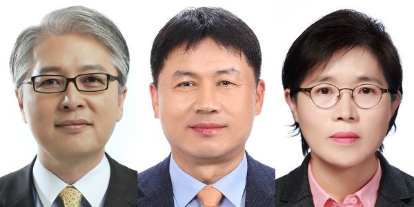 권봉석 ㈜LG COO 부회장, 류재철 LG전자 H&A사업본부장 사장, 이정애 LG생활건강 CEO 사장(왼쪽부터).