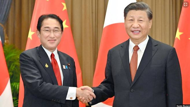 기시다 일본 총리- 시진핑 중국 국가 주석