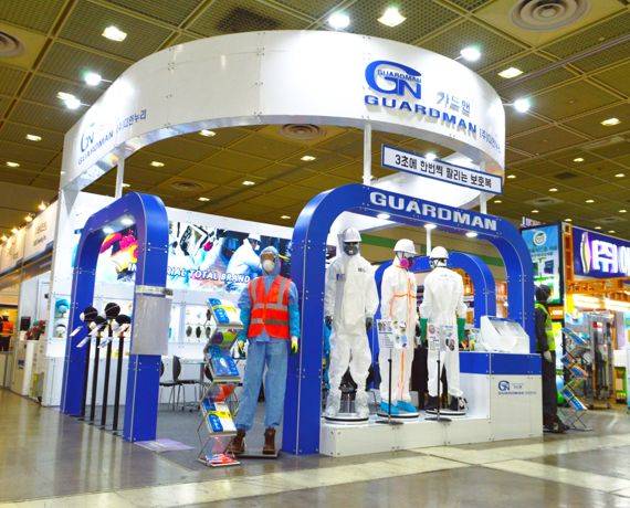 다인누리의 자체브랜드인 가드맨 제품이 전시돼 있다. 잡코리아 제공.