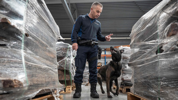 네덜란드 로테르담 항구에서 마약 수색 벌이는 경찰 [자료사진: 연합뉴스 제공]
