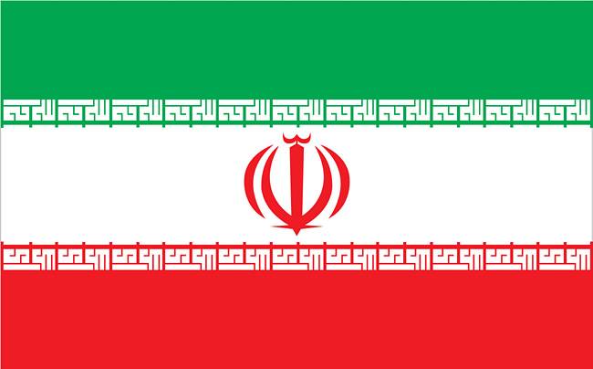 원래의 이란 국기. 게티이미지뱅크