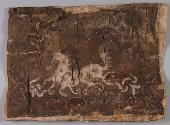 천마총에서 발굴된 국보 경주 천마총 장니 천마도 [문화재청 국가문화유산포털 제공. 재판매 및 DB 금지]