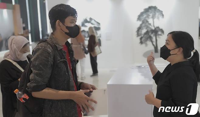 인도네시아 국립박물관 한국 수묵 전시회 모습.(전남도 제공) 2022.11.29/뉴스1