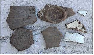 ▲ 옥천동 행정문화복합센터 건립부지 출토유물 모습.