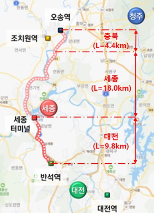 국토교통부의 자율차 시범운행지구에 '대전-세종 BRT구간'이 지정됐다./사진제공=대전시