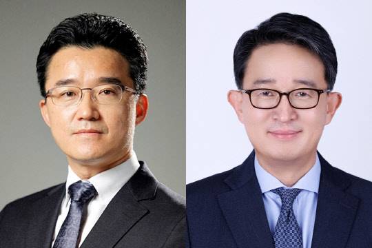 이태형(왼쪽) ㈜GS 부사장과 김창수 GS칼텍스 부사장. GS그룹 제공