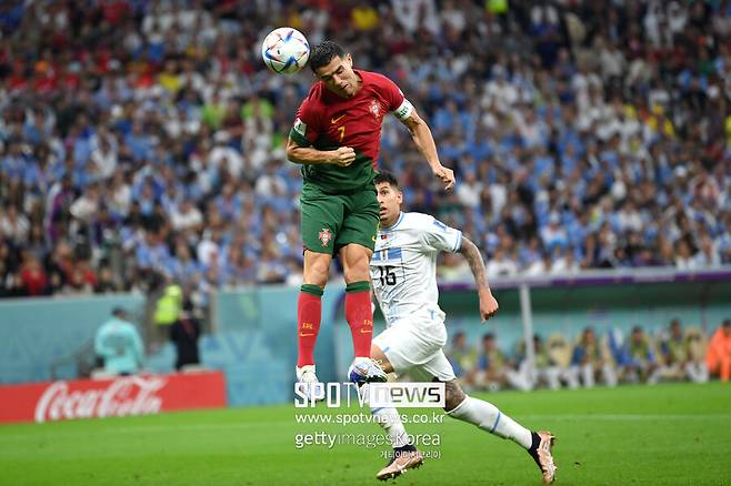 ▲ 호날두의 우루과이전 헤더는 득점이 아니었다