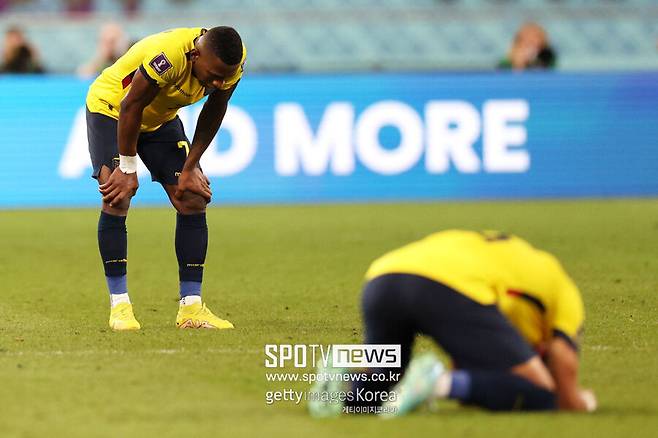 ▲ 에콰도르가 16강 문턱에서 좌절했다.