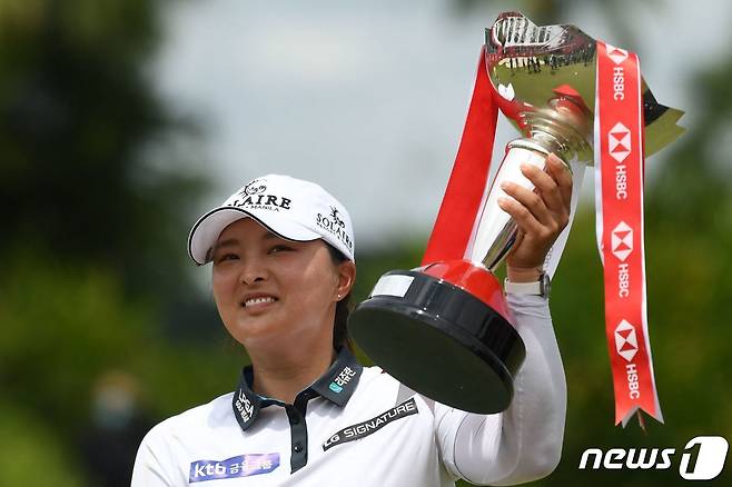 HSBC 위민스 월드 챔피언십에서 우승했던 고진영. ⓒ AFP=뉴스1