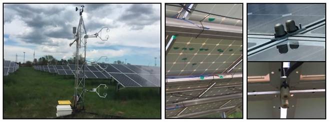 미국 포틀랜드주립대 연구진은 덴버 연방 센터의 감시 장비에서 나온 실제 데이터로 태양 전지판 사이의 간격이 태양 전지판을 식히는 데 어떻게 도움을 줄 수 있는지 조사하는 데 사용했다. /사라 스미스 박사과정생 제공