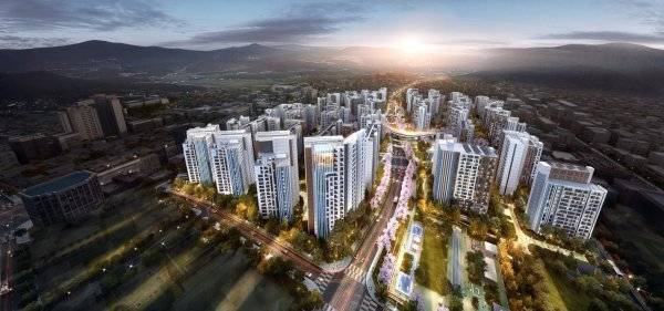 신흥1구역 재개발사업 조감도. 사진제공｜GS건설