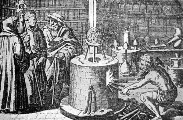 연금술사의 실험실. 베이컨은 연금술 같은 유사 학문이 세상에서 퇴출돼야한다고 역설했다.