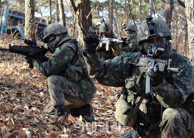 육군 장병들이 혹한기 훈련을 진행하고 있다. (출처=육군 홈페이지)