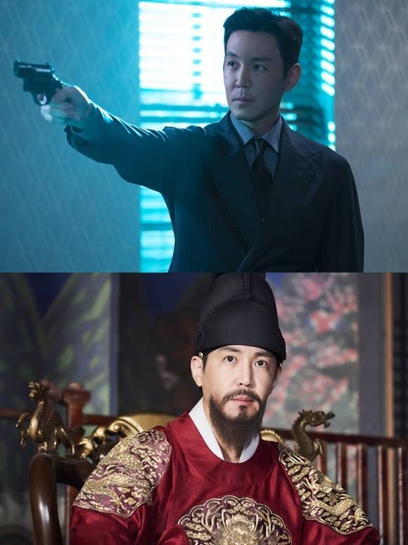 최원영은 '금수저'에서 도신 그룹의 회장이자 황태용의 아빠 황현도 역을, '슈룹'에서는 애민군주 이호 역을 맡아 활약했다. /MBC, tvN 제공