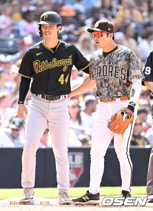 피츠버그 시절 박효준(좌)과 샌디에이고 김하성 / OSEN DB
