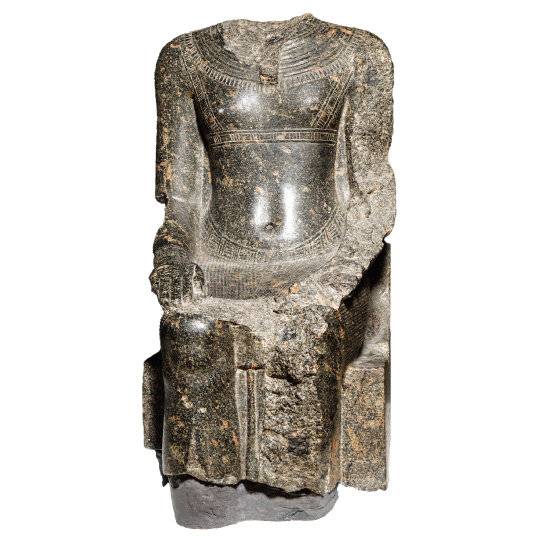 투탕카멘 왕의 좌상 | 신왕국시대, 제18왕조, 기원전 1330년 무렵, 테베, 화강섬록암. [사진 제공 · ENA파트너스]