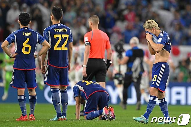 승부차기에서 패배한 일본. ⓒ AFP=뉴스1