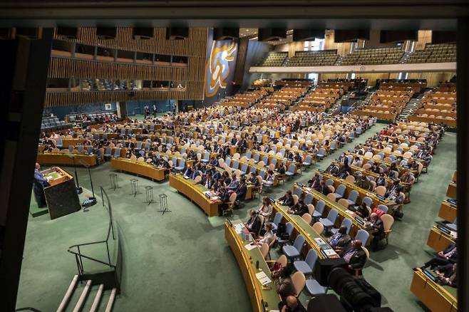유엔 안전보장이사회 회의가 열린 미국 뉴욕 유엔본부 [이미지출처=EPA연합뉴스]
