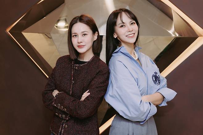 뮤지컬 <물랑루즈!>에 출연하는 아이비(왼쪽)와 김지우. 씨제이이엔엠 제공