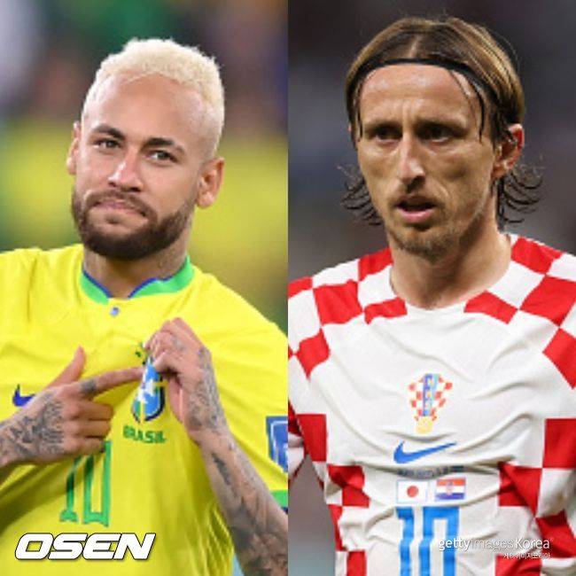 [사진] 왼쪽부터 네이마르와 모드리치 / ⓒGettyimages(무단전재 및 재배포 금지)