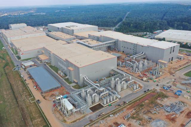 미국 조지아주 커머스에 위치한 SK이노베이션 전기차 배터리 자회사 SK온 공장 전경. SK 제공