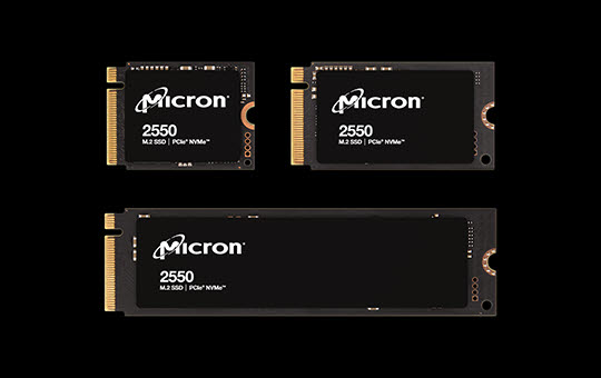 마이크론이 최근 출시한 소비자용 SSD 모델 마이크론 2550 NVMe. 세계 최초로 200단 이상 낸드를 적용했다.