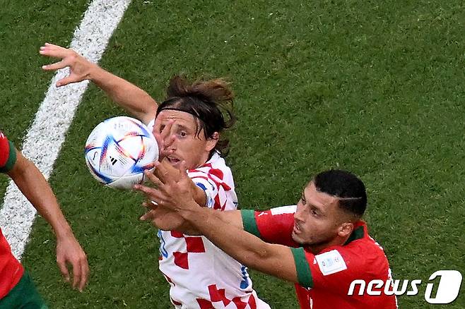 크로아티아와 모로코의 경기 ⓒ AFP=뉴스1