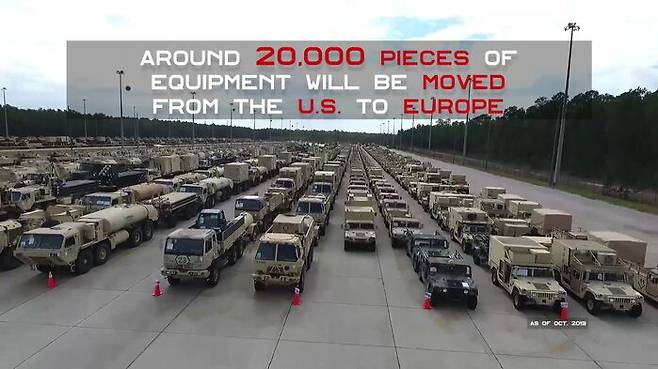 디펜더-유럽 20 훈련 계획 홍보 사진. 2019년에 미 육군이 배포. 코로나19가 터져 실제로는 이런 규모로 열리지 않았다.