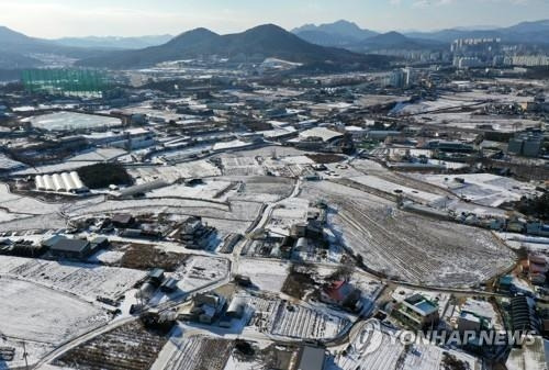 강원도청사 이전 신축 후보지로 최종 선정된 춘천시 동내면 고은리 일원. [자료=연합뉴스]