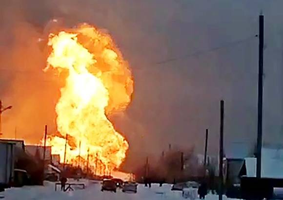 20일(현지시간) 추바시야공화국(추바시 공화국) 우렌고이-포마리-우즈고로드 가스관에서 폭발이 일어나 3명이 죽고 1명이 다쳤다. 2022.12.20 TASS 연합뉴스