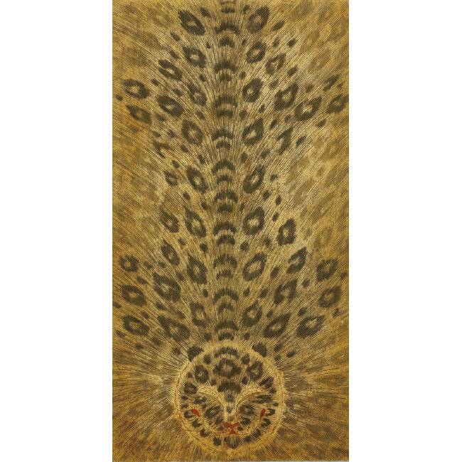 호피도(虎皮圖) | 19세기. 지본&nbsp;채색.&nbsp;8폭&nbsp;병풍 가운데 1폭&nbsp;117 x 45㎝ 8폭&nbsp;병풍&nbsp;중&nbsp;1폭으로&nbsp;호랑이&nbsp;가죽&nbsp;그림이다. 8폭을&nbsp;동일한&nbsp;양식과&nbsp;문양의 호피로&nbsp;가득&nbsp;채운&nbsp;병풍은&nbsp;화려함이&nbsp;특징이다.