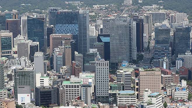 서울 남산에서 바라본 기업 빌딩 ※기사와 직접적인 관련이 없습니다. [연합뉴스 자료사진]