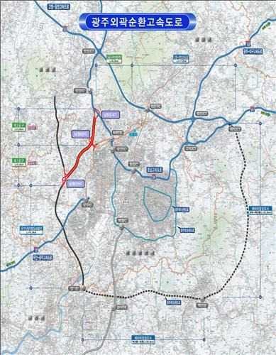 광주외곽순환도로 위치도 [한국도로공사 제공. 재판매 및 DB 금지]