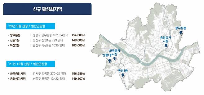 신규 도시재생 활성화 지역 /사진=서울시