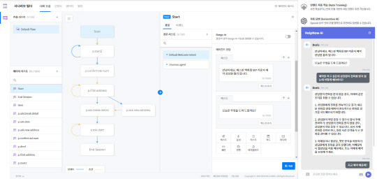 GPT 기술 활용한 '헬프나우AI' 서비스 구동 화면. 베스핀글로벌 제공