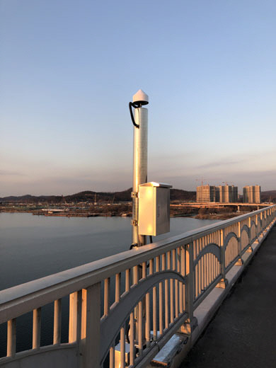 유경시스템이 개발한 교량 안전 모니터링 시스템이 2020년 가양대교에 설치돼 있다.