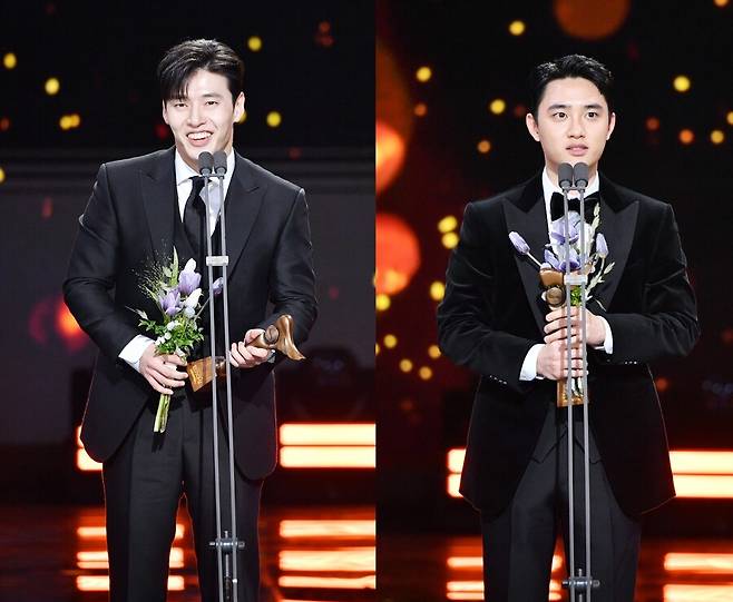 ▲ '2022 KBS 연기대상' 배우 강하늘, 도경수. 제공| KBS