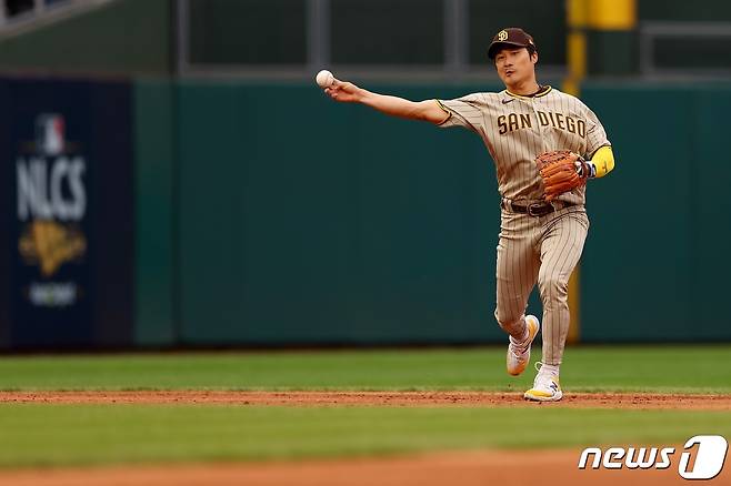 트레이드 설에 휘말린 김하성. ⓒ AFP=뉴스1