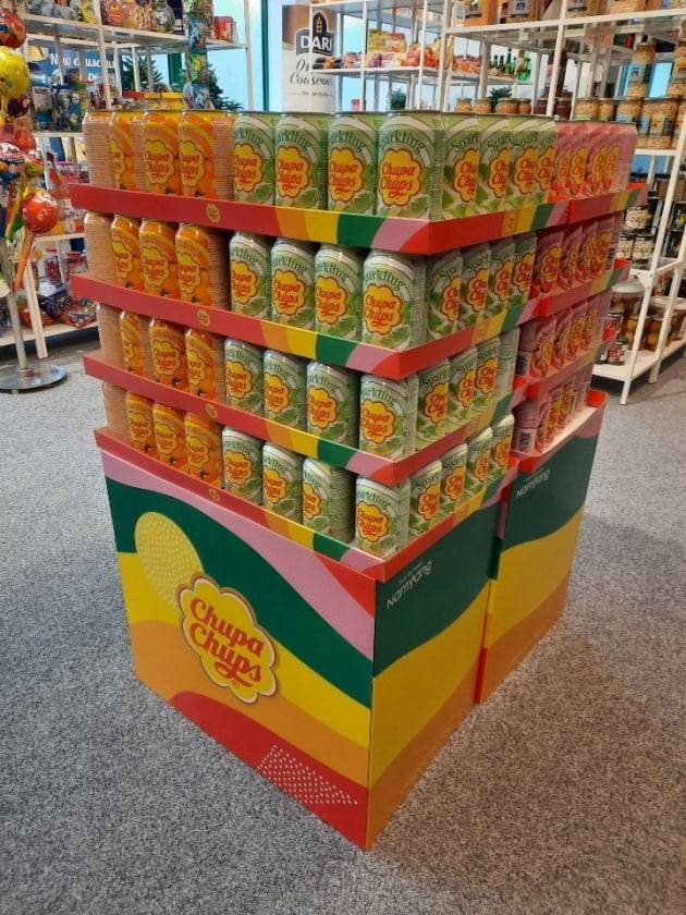 해외 한 유통업체에서 판매되고 있는 츄파춥스음료(사진=남양유업 제공)