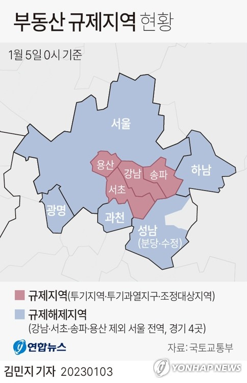 [그래픽] 부동산 규제지역 현황 (서울=연합뉴스) 김민지 기자 = minfo@yna.co.kr
    트위터 @yonhap_graphics  페이스북 tuney.kr/LeYN1