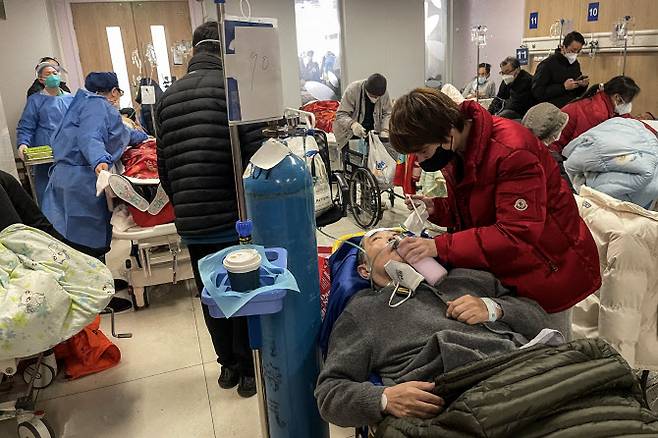 상하이에 있는 한 병원.(사진=AFP)