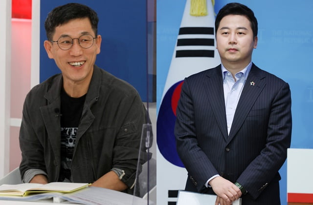 진중권 광운대 특임교수(왼쪽), 장예찬 청년재단 이사장. / 사진=연합뉴스
