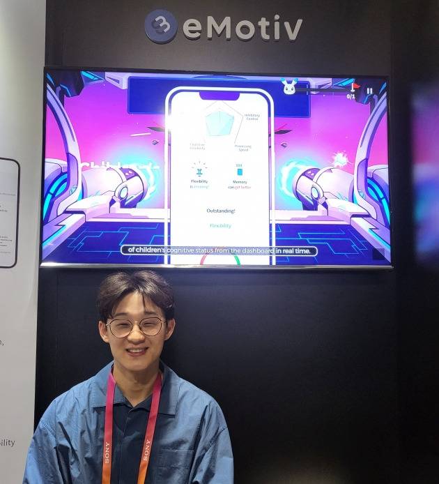 6일(현지시간) 미국 라스베이거스 CES 2023에 참석한 민정상 이모티브 대표.  /라스베이거스=남정민 기자