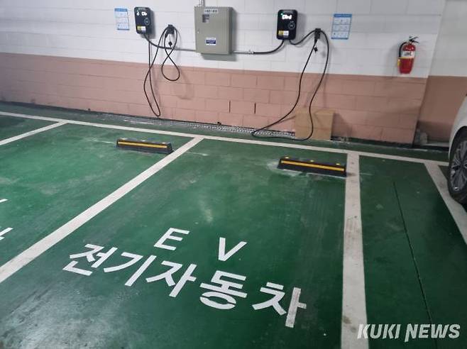 서울 시내 전기차 충전소 모습.