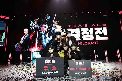 TEAM ACE  결정전 결승전 우승팀 시상 [사진=라이엇게임즈]