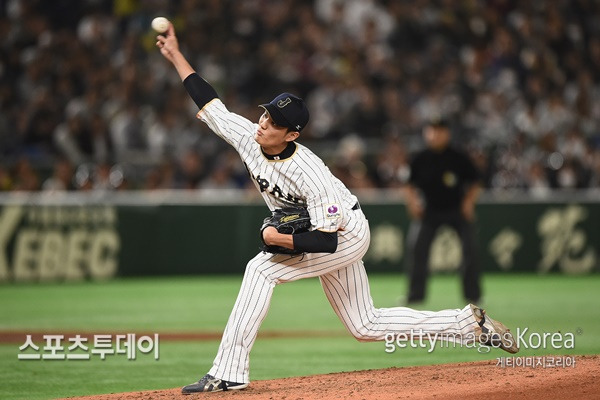 2017 월드베이스볼클래식(WBC)에서 일본 대표팀으로 활약한 후지나미 신타로 / 사진=Gettyimages 제공