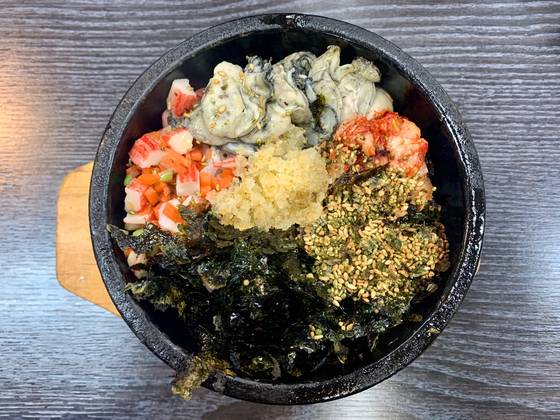 Gul Albab, or oyster and fish roe rice [LEE JIAN]