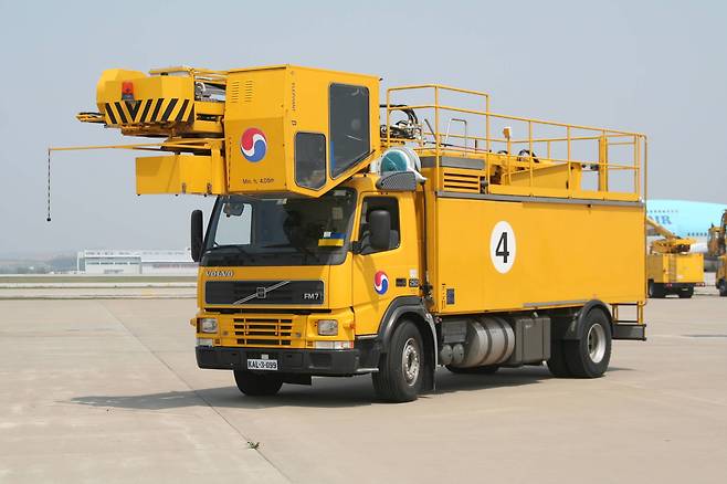 디아이싱 특수차량. 사진 대한항공